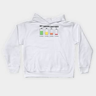 My Social Battery Kids Hoodie